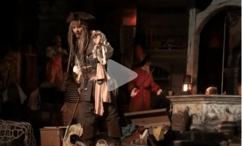 Surprise! Johnny Depp appears at Disneyland as Capt. Jack Sparrow