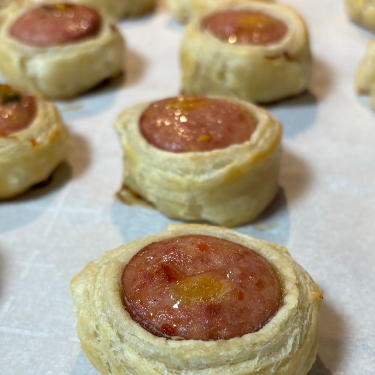 Sam’s Fancy Sausage Puff Pastry Bites